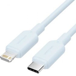 Cable USB 2-0 Tipo-C Lightning Vention LAKSH- USB Tipo-C Macho - Lightning Macho- Hasta 27W- 480Mbps- 2m- Azul