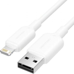 Cable USB 2-0 Lightning Vention LAMWF- USB Macho - Lightning Macho- 480Mbps- 1m- Blanco