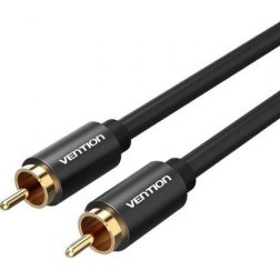 Cable Estéreo Vention VAB-R09-B100- RCA Macho - RCA Macho- 1m- Negro