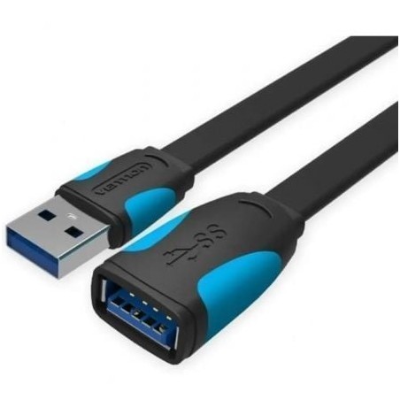 Cable Alargador USB 3-0 Vention VAS-A13-B200- USB Macho - USB Hembra- 2m- Negro y Azul