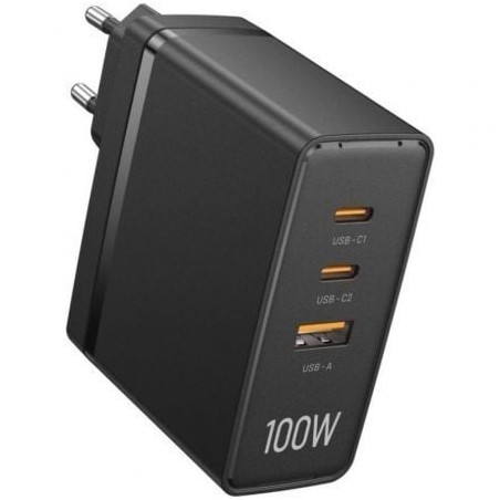 Cargador de Pared Vention FEGB0-EU- 2xUSB Tipo-C- 1xUSB- 100W