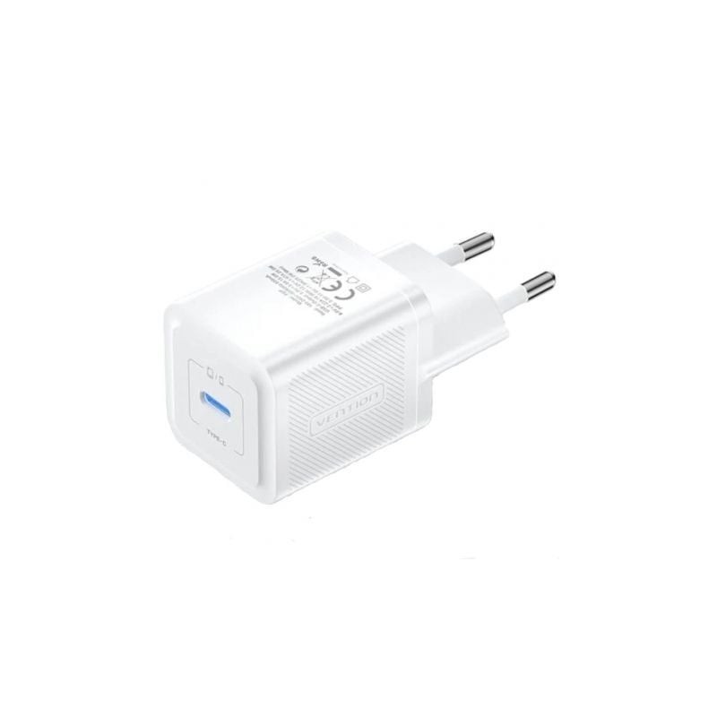 Cargador Gan de Pared Vention FEPW0-EU- 1xUSB Tipo-C- 20W