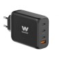 Cargador Gan de Pared Woxter PE26-177- 3xUSB Tipo-C- 1xUSB- + Cable USB Tipo-C- 100W