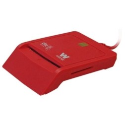 Lector de DNI y Tarjetas Woxter Combo PE26-148- Rojo- USB 2-0