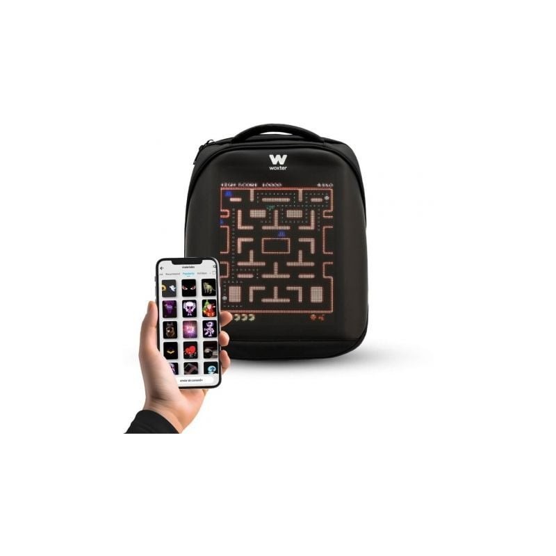 Mochila con Pantalla LED Woxter T3HD- Capacidad 15L- Negra