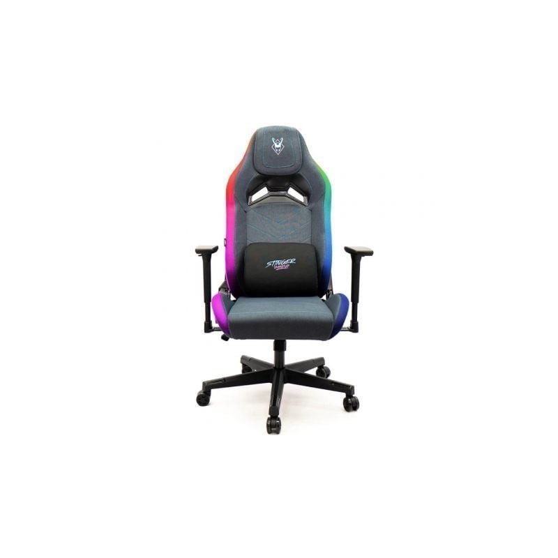 Silla Gaming Woxter Stinger Station Elite- Luces LED- Azul y Rosa