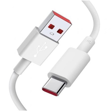 Cable USB Xiaomi 6A Type-A to Type-C- USB Macho - USB Tipo-C Macho- 1m- Blanco