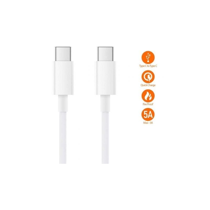 Cable USB 2-0 Tipo C Xiaomi SJV4108GL- USB Tipo-C Macho - USB Tipo-C Macho- 1-5m- Blanco