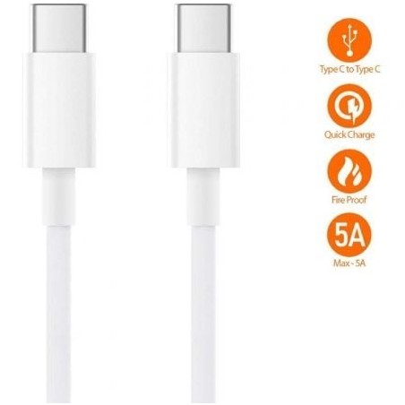 Cable USB 2-0 Tipo C Xiaomi SJV4108GL- USB Tipo-C Macho - USB Tipo-C Macho- 1-5m- Blanco