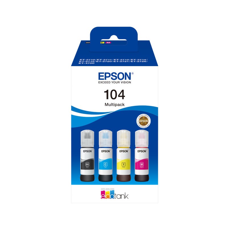 Multipack botellas epson ecotank 104 negro