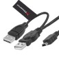 Cable 2 conectores usb 2-0 a