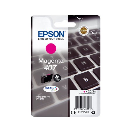 Cartucho tinta epson 407 magenta