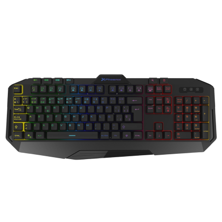 Teclado gaming phoenix con cable luz