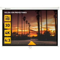 Pantalla manual videoproyector pared y techo