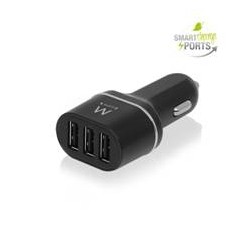 Cargador usb ewent coche 3 puertos