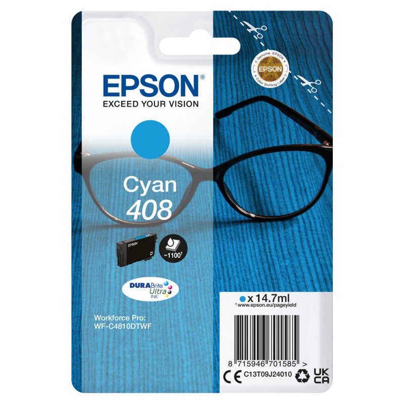 Cartucho tinta epson 408 cian durabrite