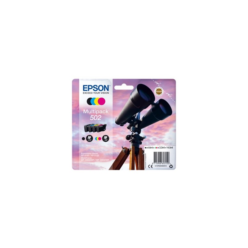 Multipack tinta epson 502 c13t02v64010 negro