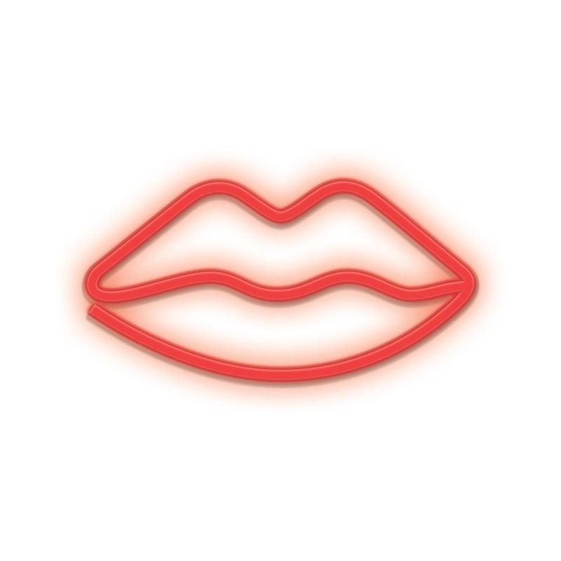 Lampara forever neon led lips red