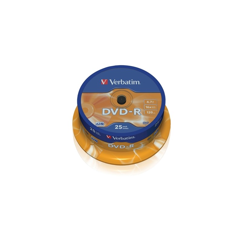 DVD-R Verbatim Advanced AZO 16X- Tarrina-25uds