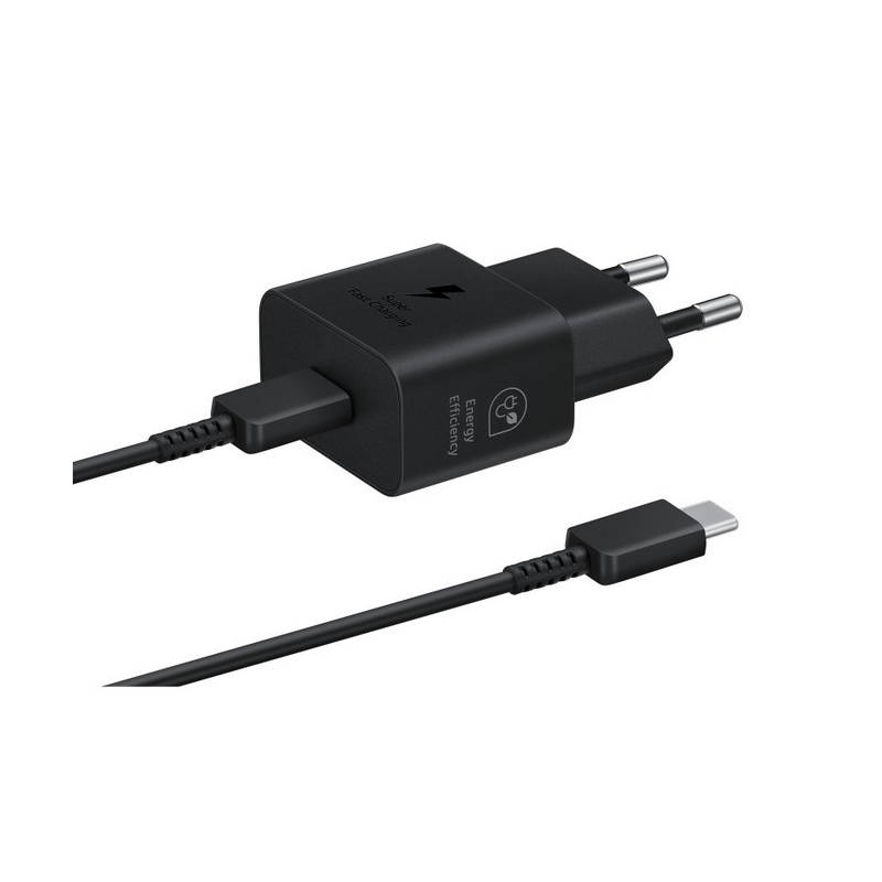 Cargador de Pared Samsung EP-T2510XBEGEU- 1xUSB Tipo-C + Cable USB Tipo-C- 25W