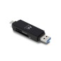 Lector tarjetas compacto ewent usb 3-1