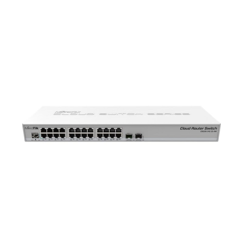 Switch Router Mikrotik CRS326-24G-2S+RM 26 Puertos- RJ45 10-100-100- SFP- PoE