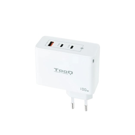 Cargador de Pared TooQ TQWC-GANQC2PD100W- 2xUSB Tipo-C- 1xUSB- 100W