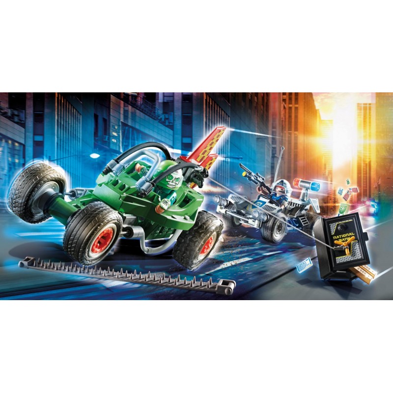 Playmobil ciudad kart policial persecucion ladron