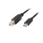 CABLE USB LANBERG USB-C M A USB-B M 2-0 1-8M FERRITA NEGRO