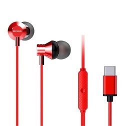 Auriculares Intrauditivos Aiwa ESTM-50USB-C-RD- con Micrófono- USB Tipo-C- Rojo