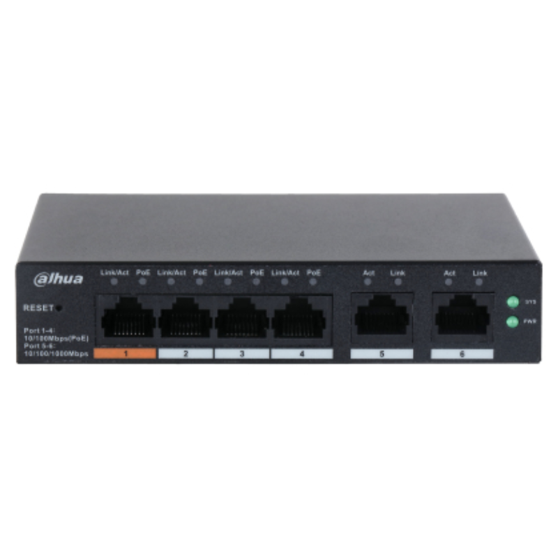SWITCH CLOUD DAHUA DH-CS4006-4ET-60 SWITCH WITH 4-PORT POE SWITCH CLOUD DAHUA DH-CS4006-4ET-60 SWITCH WITH 4-PORT POE