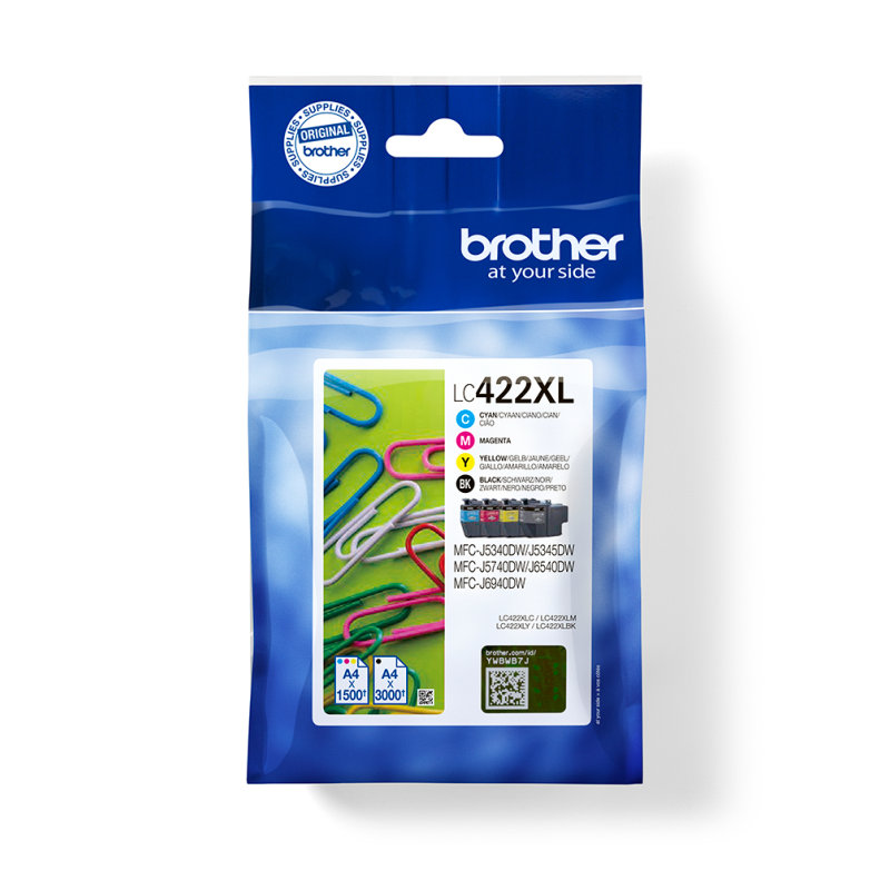 TINTA BROTHER LC-422XL PACK NEGRO CIAN MAGENTA AMARILLO ALTA CAPACIDAD TINTA BROTHER LC-422XL PACK NEGRO CIAN MAGENTA AMARILLO ALTA CAPACIDAD