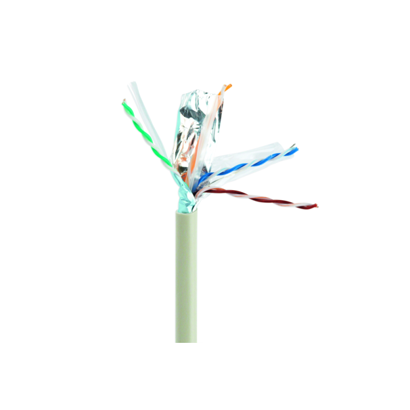 CABLE RED CAT6 FTP GEMBIRD PREMIUM CCA SOLIDO ECA 100 M CABLE RED CAT6 FTP GEMBIRD PREMIUM CCA SOLIDO ECA 100 M