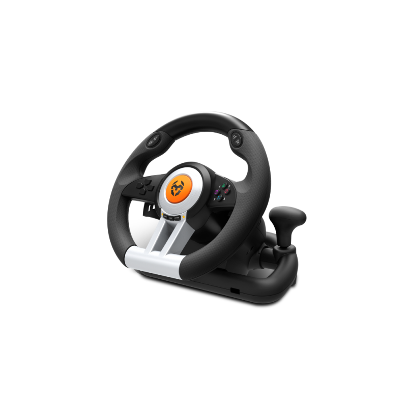 VOLANTE Y PEDALES KROM K-WHEEL MULTIPLATAFORMA NEGRO VOLANTE Y PEDALES KROM K-WHEEL MULTIPLATAFORMA NEGRO
