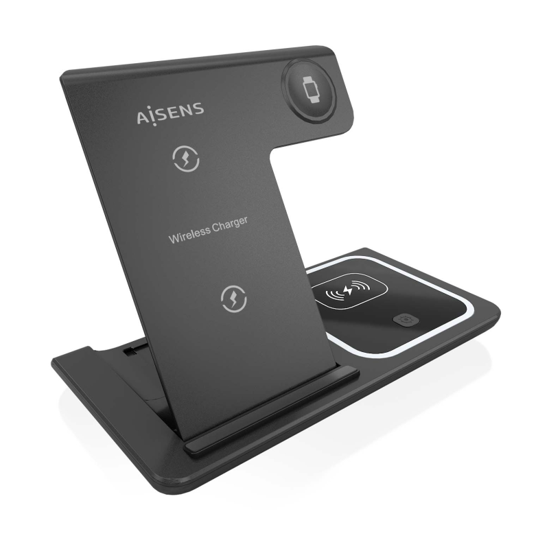 CARGADOR AISENS INALAMBRICO USB-C 3 EN 1 15W NEGRO CARGADOR AISENS INALAMBRICO USB-C 3 EN 1 15W NEGRO