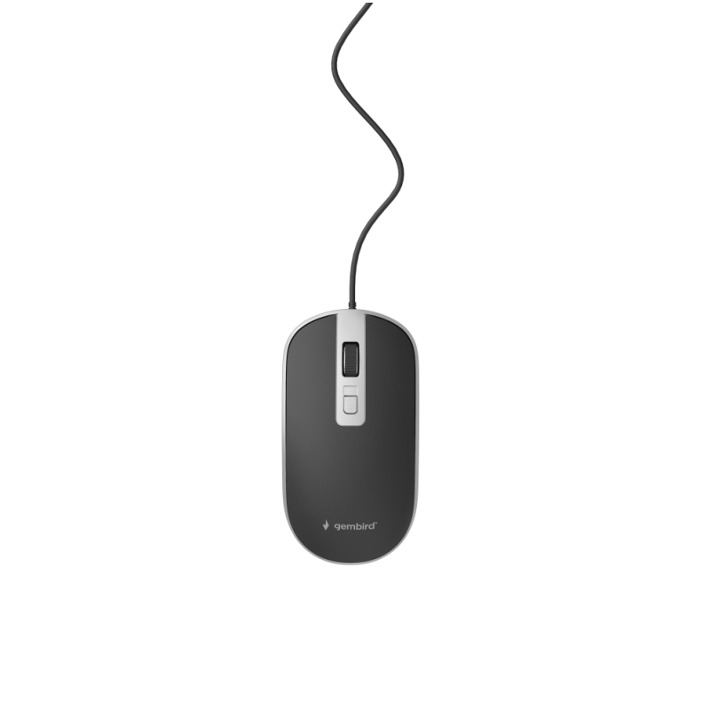 RATON GEMBIRD WIRED OPTICAL MOUSE USB BLACK SILVER RATON GEMBIRD WIRED OPTICAL MOUSE USB BLACK SILVER