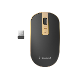 RATON GEMBIRD WIRELESS OPTICAL BLACK GOLD