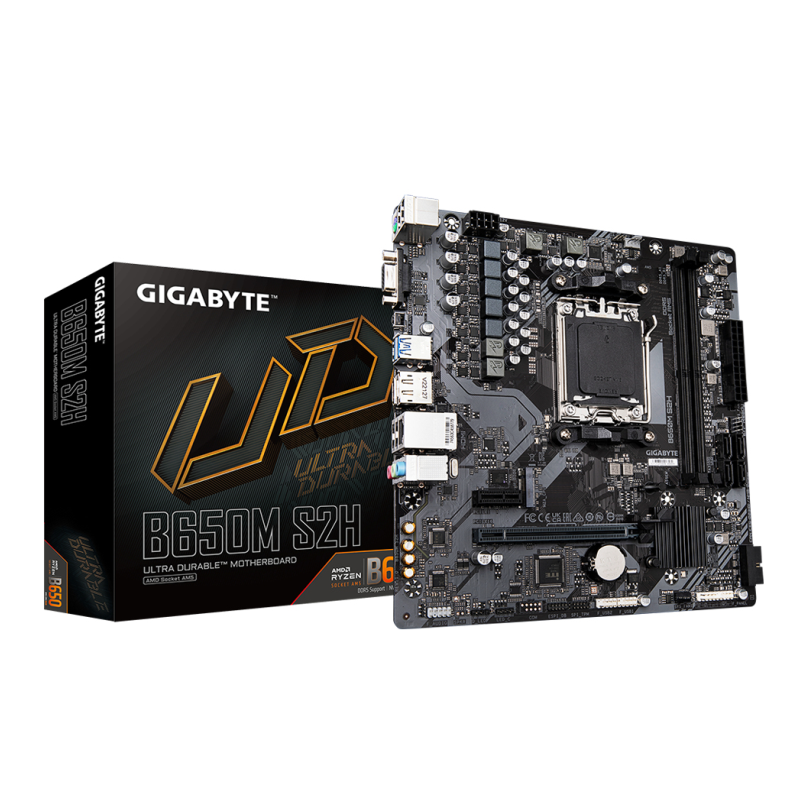 PLACA BASE GIGABYTE B650M S2H 1-1 AM5 MATX 2XDDR5 PLACA BASE GIGABYTE B650M S2H 1-1 AM5 MATX 2XDDR5
