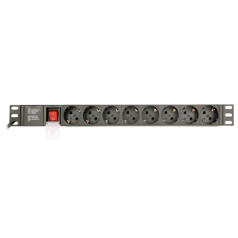 REGLETA RACK GEMBIRD 1U 16A 8 TOMAS NEGRO 3 M CON INTERRUPTOR REGLETA RACK GEMBIRD 1U 16A 8 TOMAS NEGRO 3 M CON INTERRUPTOR