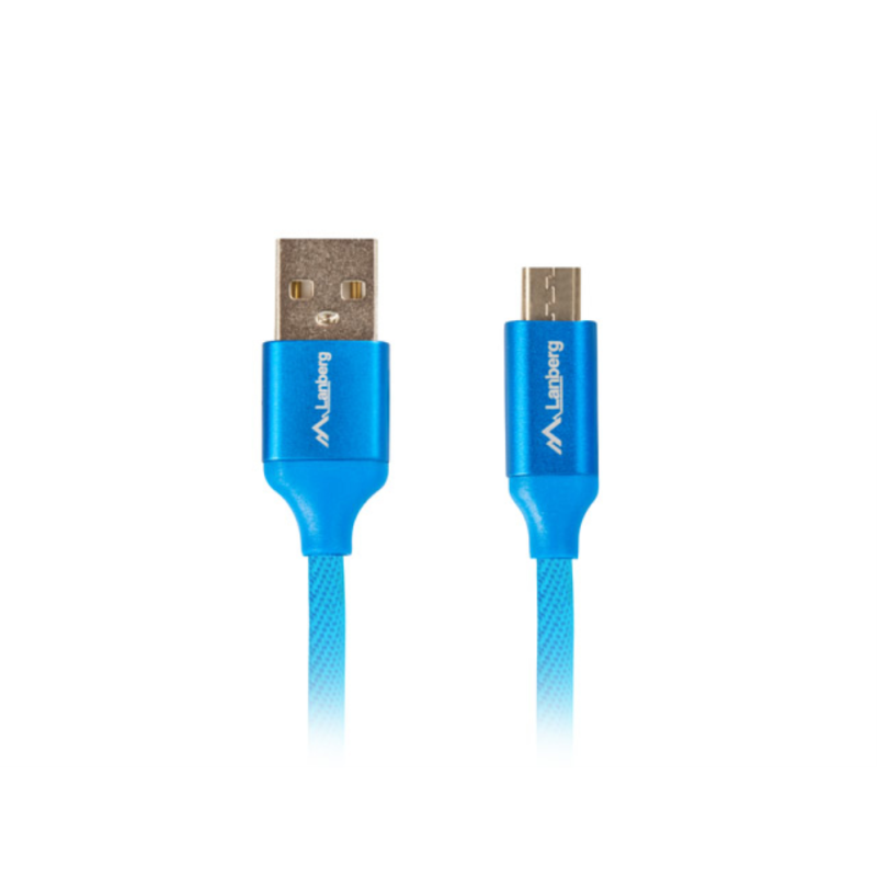 CABLE USB LANBERG 2-0 MACHO-MICRO USB MACHO QUICK CHARGE 3-0 1-8M AZUL CABLE USB LANBERG 2-0 MACHO-MICRO USB MACHO QUICK CHARGE 3-0 1-8M AZUL