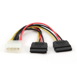CABLE ALIMENTACION GEMBIRD 2x SATA 0,15M