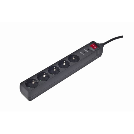 REGLETA GEMBIRD 5 TOMAS PROTECCION ANTIPICOS NEGRO 3M