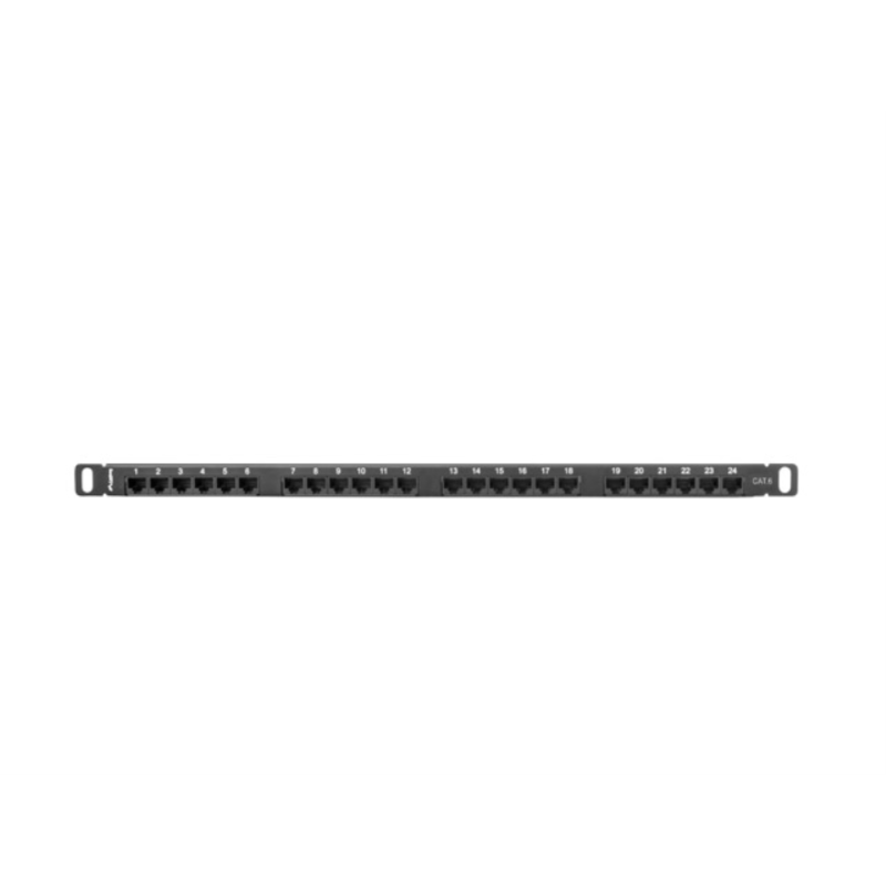 PATCH PANEL LANBERG CAT-6 UTP 24 PUERTOS 0-5U RACK 19 NEGRO PATCH PANEL LANBERG CAT-6 UTP 24 PUERTOS 0-5U RACK 19 NEGRO