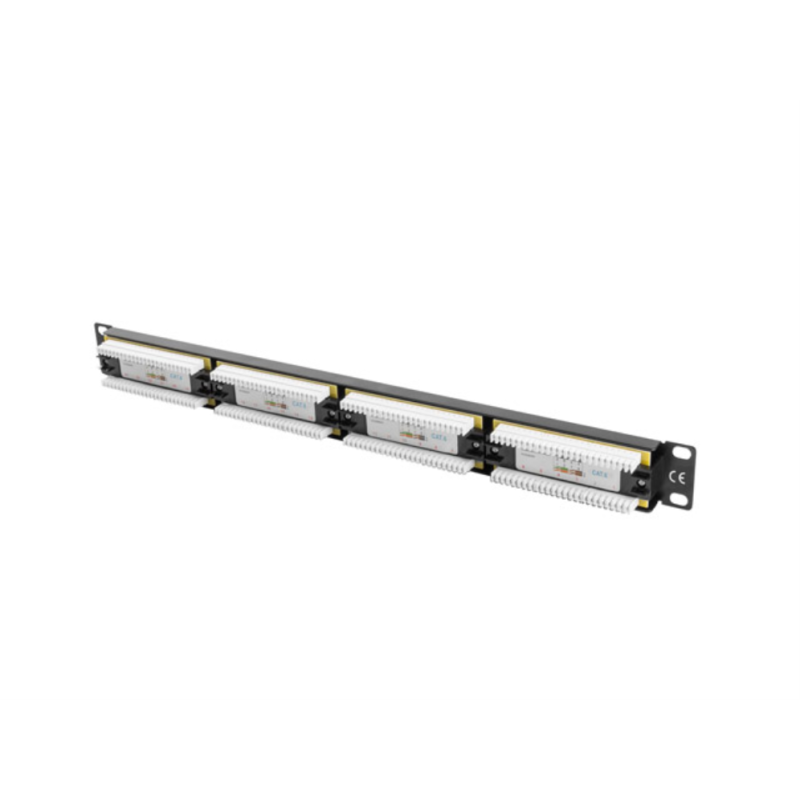 PATCH PANEL LANBERG CAT-6 UTP 24 PUERTOS 1U CAT-6 UTP 19" RACK NEGRO PATCH PANEL LANBERG CAT-6 UTP 24 PUERTOS 1U CAT-6 UTP 19" RACK NEGRO