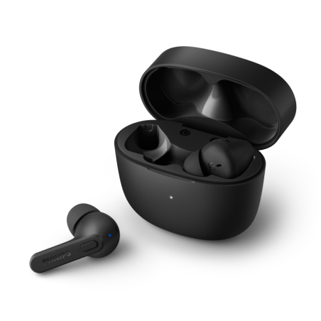 Auriculares Bluetooth Philips TAT2206 con estuche de carga- Autonomía 6h- Negros
