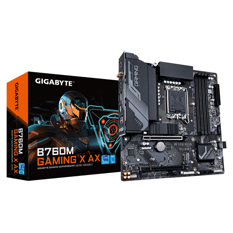 PLACA BASE GIGABYTE B760M GAMING X AX 1-2 1700 MATX 4XDDR5 PLACA BASE GIGABYTE B760M GAMING X AX 1-2 1700 MATX 4XDDR5