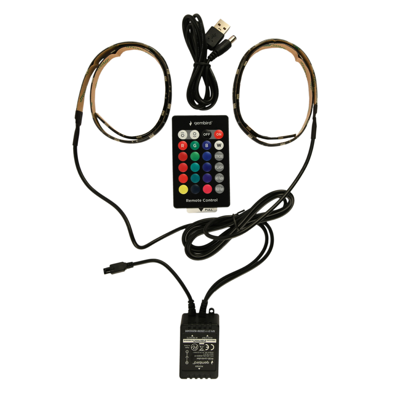 TIRA LED GEMBIRD USB RGB LED STRIP 2 X 50CM TIRA LED GEMBIRD USB RGB LED STRIP 2 X 50CM