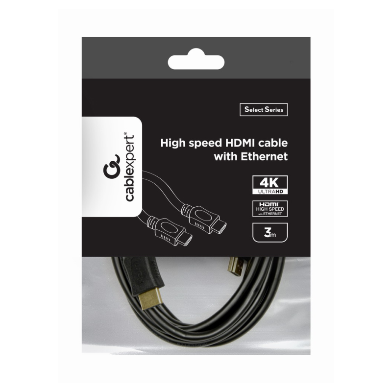 CABLE HDMI GEMBIRD MACHO MACHO 4K ALTA VELOCIDAD 3M "SELECT SERIES" CABLE HDMI GEMBIRD MACHO MACHO 4K ALTA VELOCIDAD 3M "SELECT SERIES"