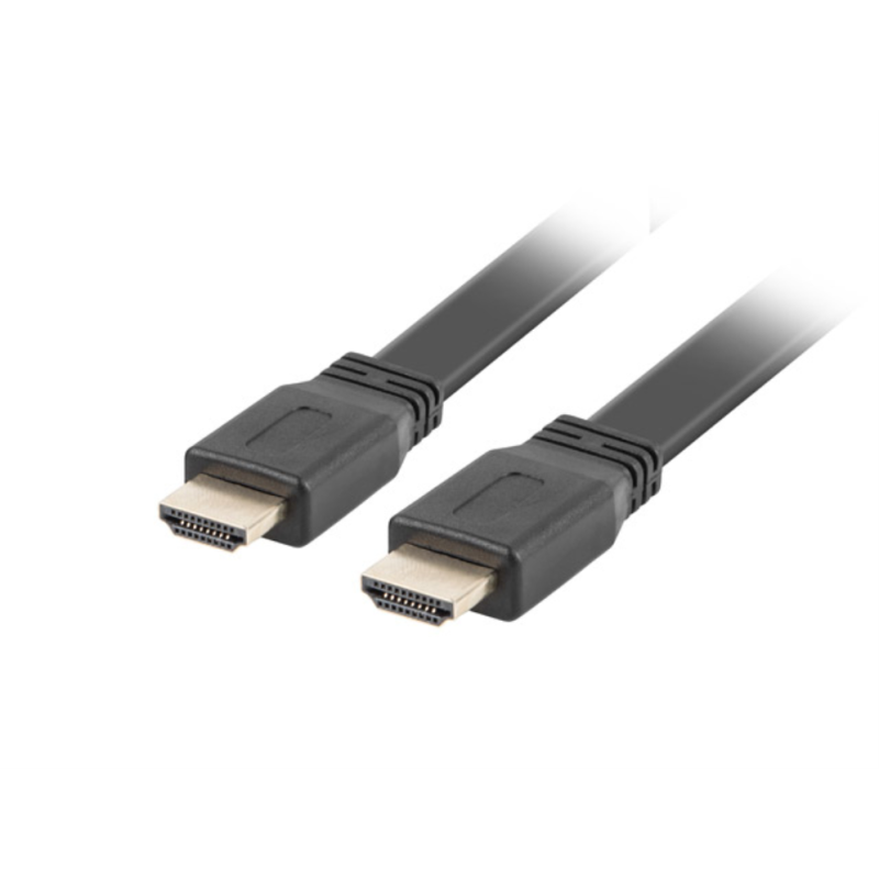 CABLE HDMI LANBERG MACHO-MACHO V2-0 4K PLANO 1-8M NEGRO CABLE HDMI LANBERG MACHO-MACHO V2-0 4K PLANO 1-8M NEGRO