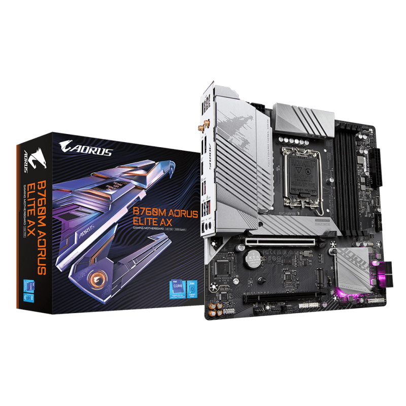 PLACA BASE GIGABYTE B760M AORUS ELITE AX 1700 MATX 4XDDR5 PLACA BASE GIGABYTE B760M AORUS ELITE AX 1700 MATX 4XDDR5